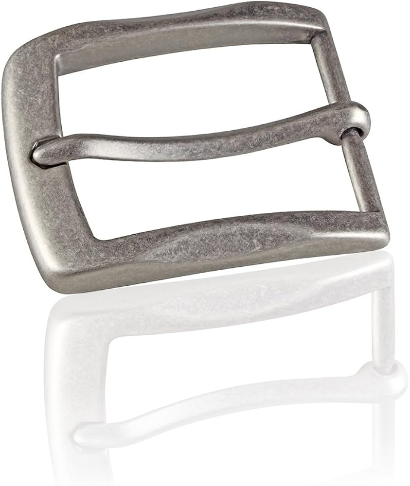 Gürtelschnalle Buckle 40mm Metall Silber Antik - Buckle Gray - Dornschliesse Für Gürtel Mit 4cm Breite - Silberfarben Antik