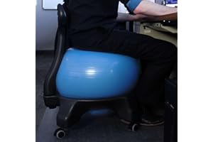 Adjustable Active Sitting Exercise Ball Chair, Heavy Duty Balance Ball Posture Chair 400 Lbs Weight Office Desk Chairs - Yoga