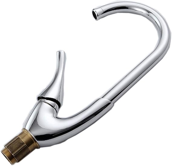 Grifo mezclador de cocina, grifos de cocina de latón con caño giratorio