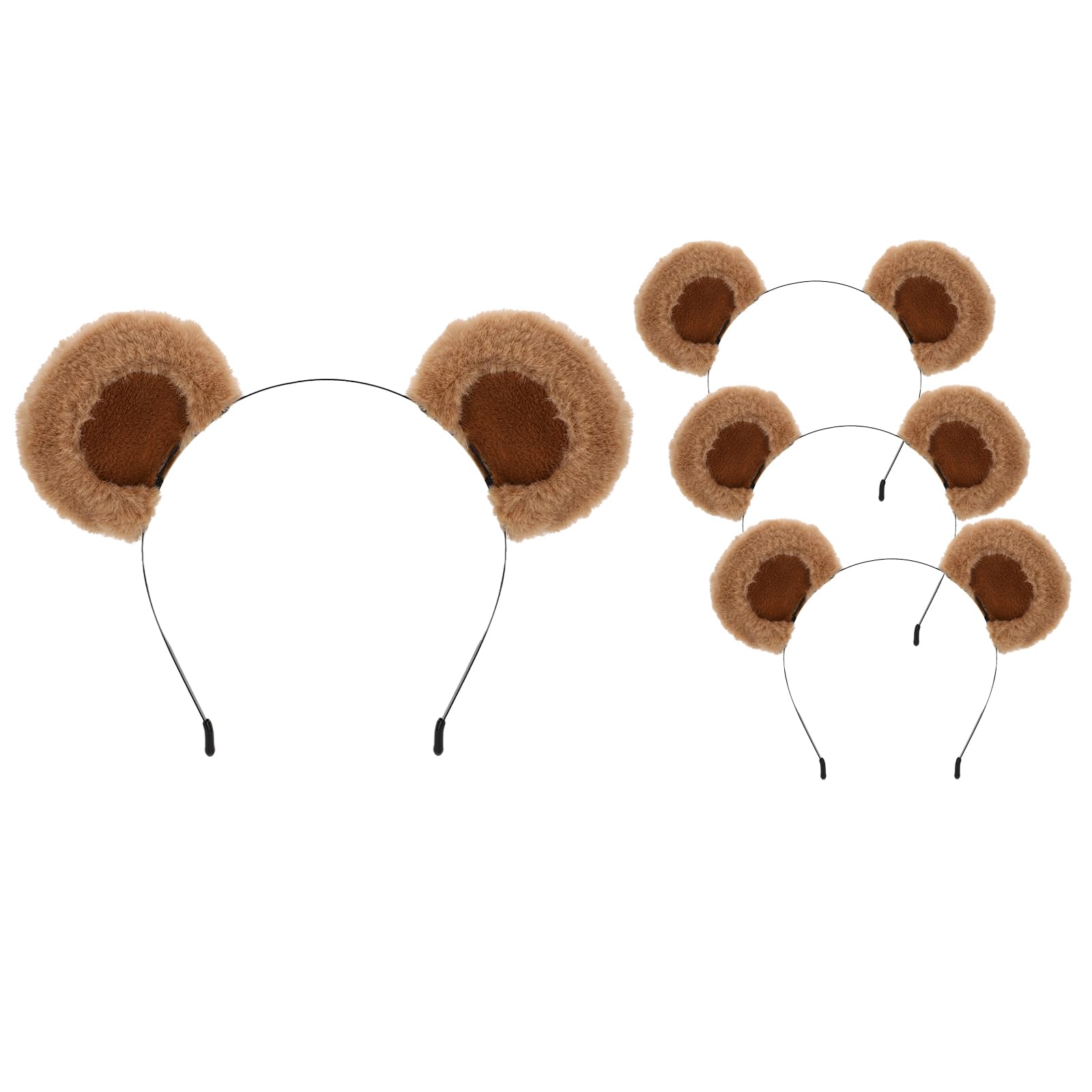 SIOTMERA 4Pack Bear Ears Headband Brown, Cute Bear Headband Adult with Bear Costume, Soft Makeup Hairband for Washing Face Women — image 1