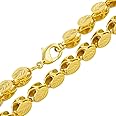 Ethlyn Unisex 18K Gold Plated Ethiopian/Eritrean Handmade Thick Necklaces &Chain N032