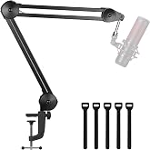 InnoGear Mic Arm Desk Mount Microphone Stand Boom Arm for Blue Yeti | For Hyper X QuadCast SoloCast Fifine, Silent, Professional, 3.5 lb Weight Capacity, 28" Extendable, Adjustable Angles