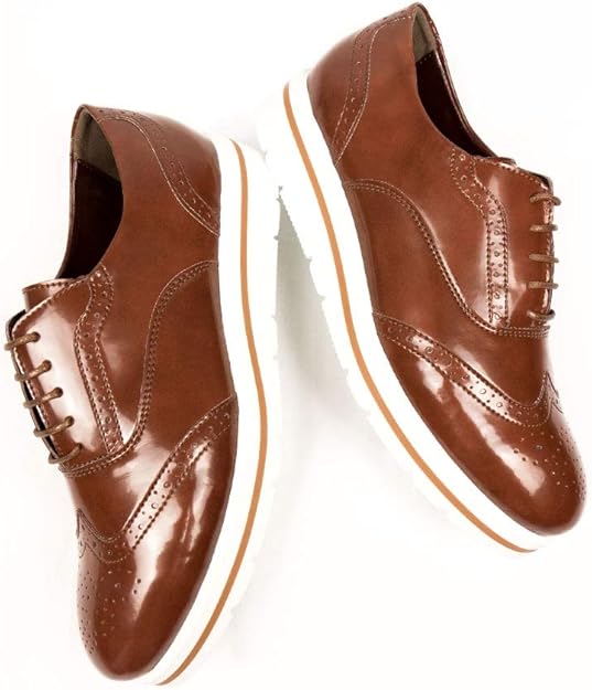 Will�s Vegan Shoes Womens Flatform Brogues Brown Amazon
