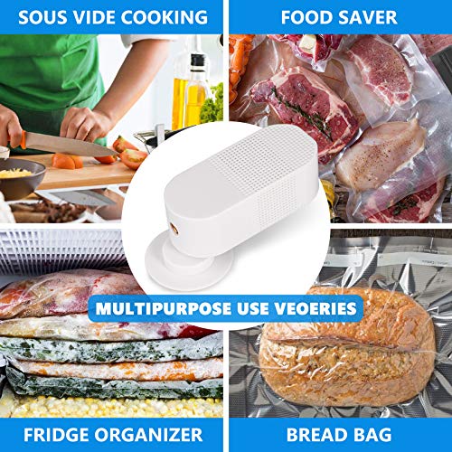 Sous-Vide-Beutel set, 30 Wiederverwendbare Vakuumbeutel mit Elektrischer Pumpe, 6 Dichtungsklammern, 6… – Bild 4