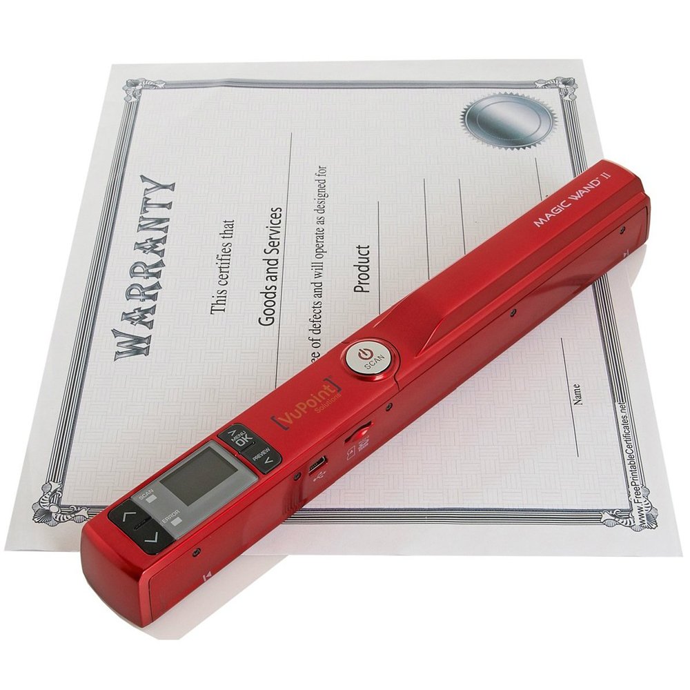 Amazon.com: Vupoint Solutions Magic Wand 2 Portable Scanner (PDS-ST441R-VP)  - RED: Electronics