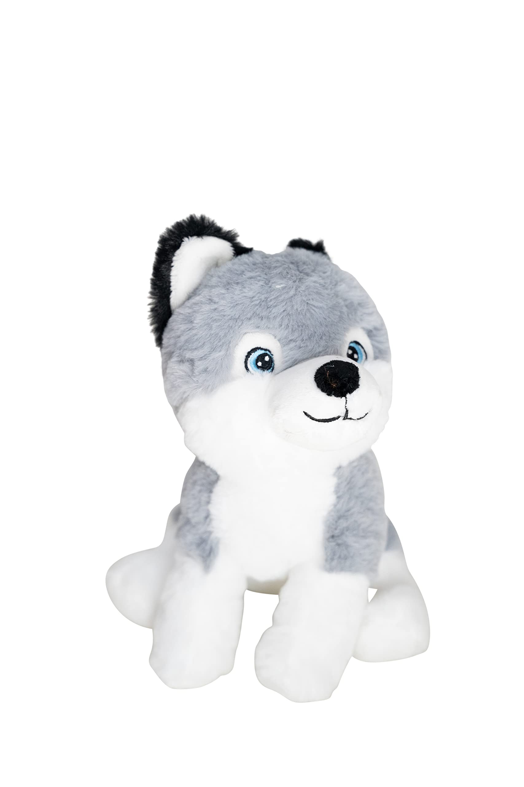 HEITMANN DECO Pet Plush Husky, Approx. 20 cm, Grey/White
