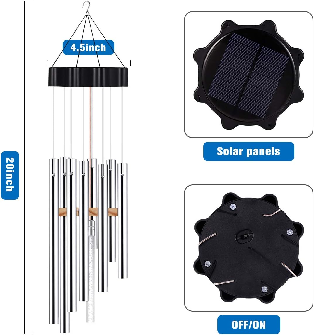 Kearui Solar Wind Chimes Light, Color-Changing Wind Chimes Outdoor, for Christmas Home Decor Gift, Patio Lights for Yard Housewarming Home Party Garden Decoration : Garden & Outdoor