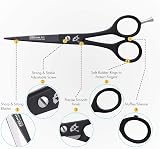 PromaxFit Hairdressing Scissors 6.5” Black Stainless Steel Barber Shears view 5