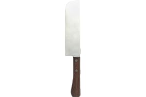 Thunder Group JAS013003 Japanese Vegetable Knife, 11.5" x 1.89" x .5", Riveted Wood Handle, Stainless Steel Blade, Pack of 6