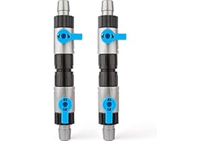 LANDEN Double Tab Connector for Aquarium, Canister Filter Hose Connector, Fish Tank Water Flow Control, Quick Release Valve-16/16X2pcs