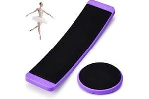 Motionchic 2 Pcs Portable Turning Board Figure Ice Skating Spinner for Ballet Dancers Ice Skaters Gymnasts Cheerleaders Training Improving Balance Pirouette Equipment