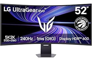 LG Ultragear™ evo G9 52G930B 51.6-inch VA The World's Largest 5K2K (5120x2160) Gaming Monitor 1000R Curved 240Hz 1ms DisplayP