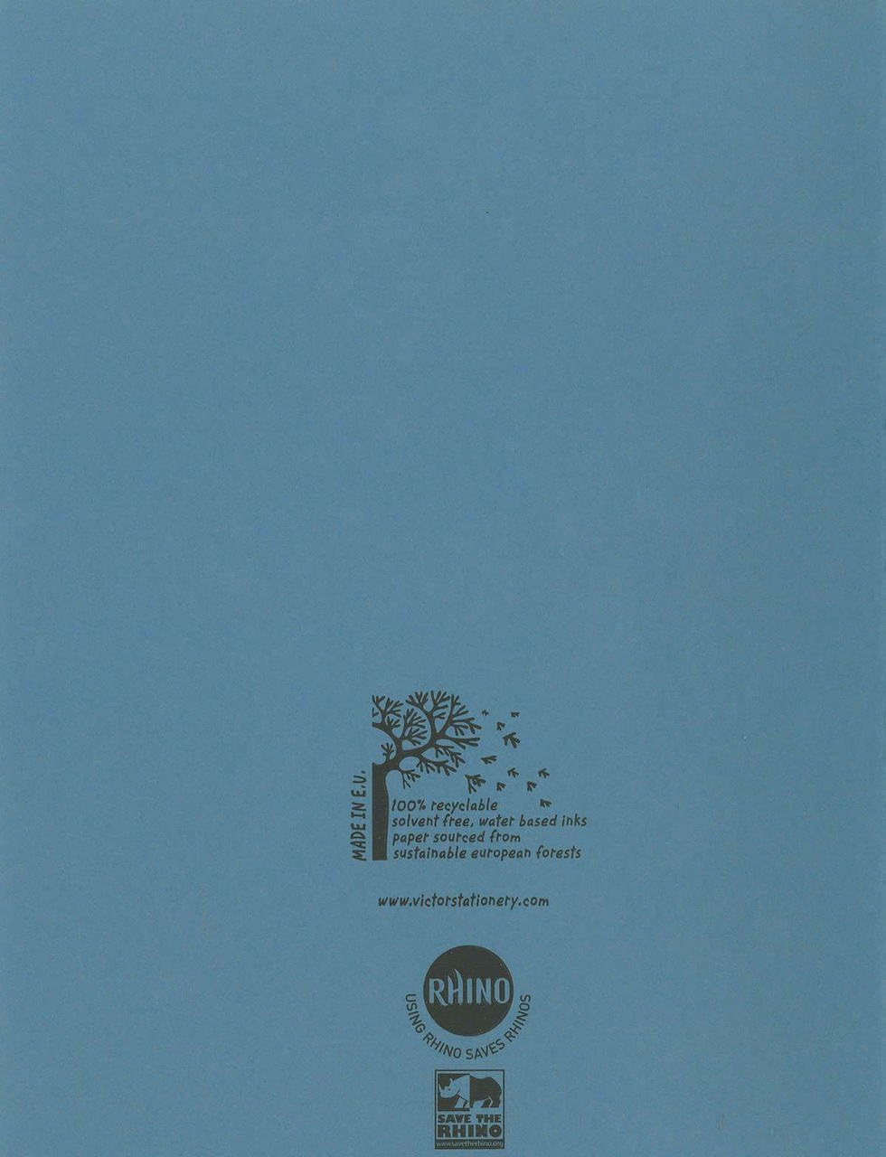 Rhino A4 Tinted Exercise Book, Light Blue Cover with Blue Coloured Paper, 10 Pack - Image 4