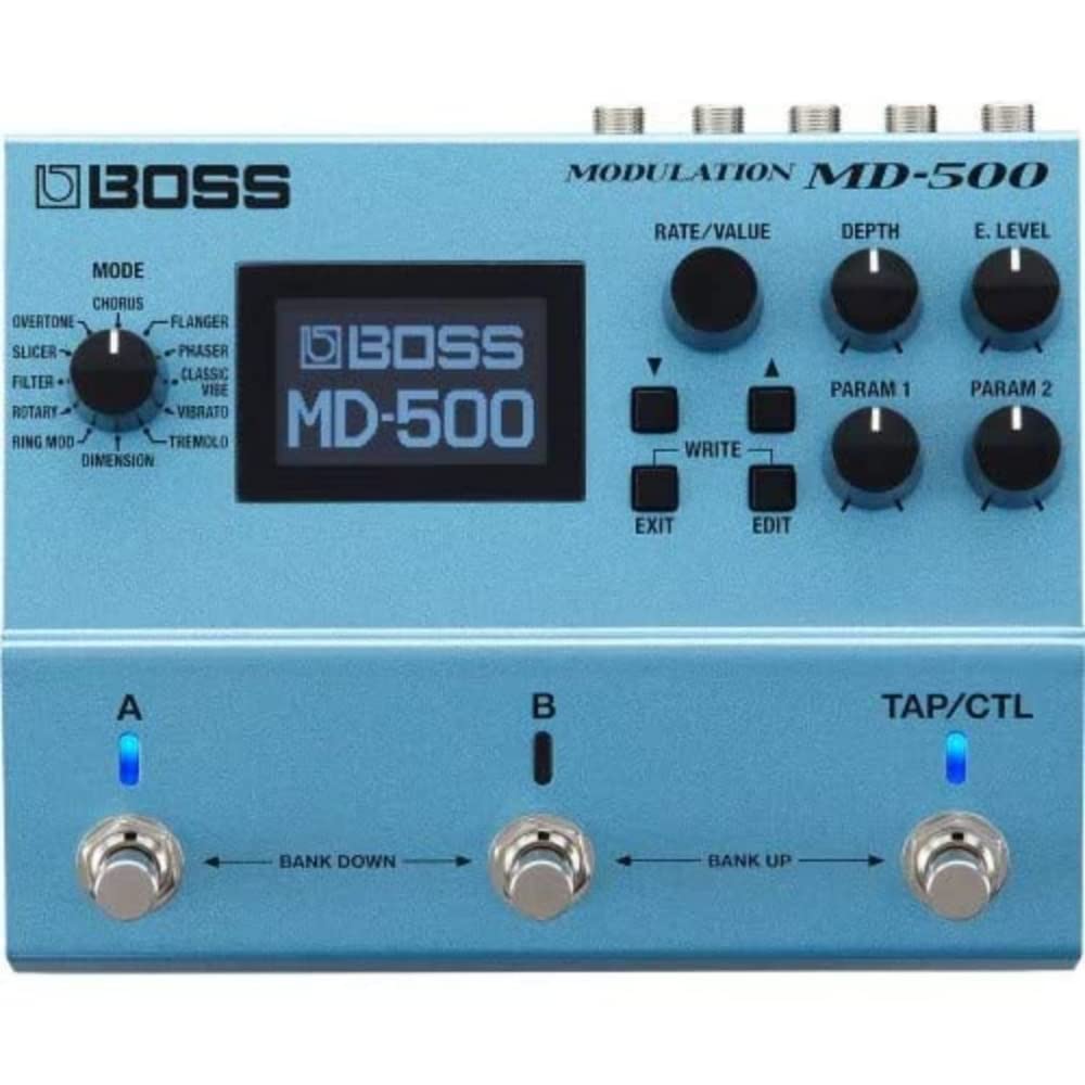 BOSS Md-500 Modulation Pedal, 12 Modes And 28 Modulation Types, Studio-Level Sound with First-In-Class 32-Bit Ad/Da, 32-Bit Floating Point Processing, And 96 Khz Sampling Rate