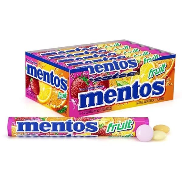 MENTOS HOLIDAY CHEWY CANDY MINT ROLL, FRUIT, CANDY...