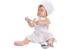 KHC-KHF Newborn Photography Prop Baby Chef Outfits Chef Hat Apron Set Infant Chef Costume Toddler Cosplay Costume Boy Girl