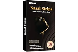 CIPGAP 120Pcs Nasal Strips for Snoring, Extra Strength Nose Strips Breathing, Nose Tape for Sports and Sleep, Anti Snoring St