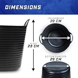 Faithfull Black Polyethylene Flex Tub 28 Litre Capacity view 2