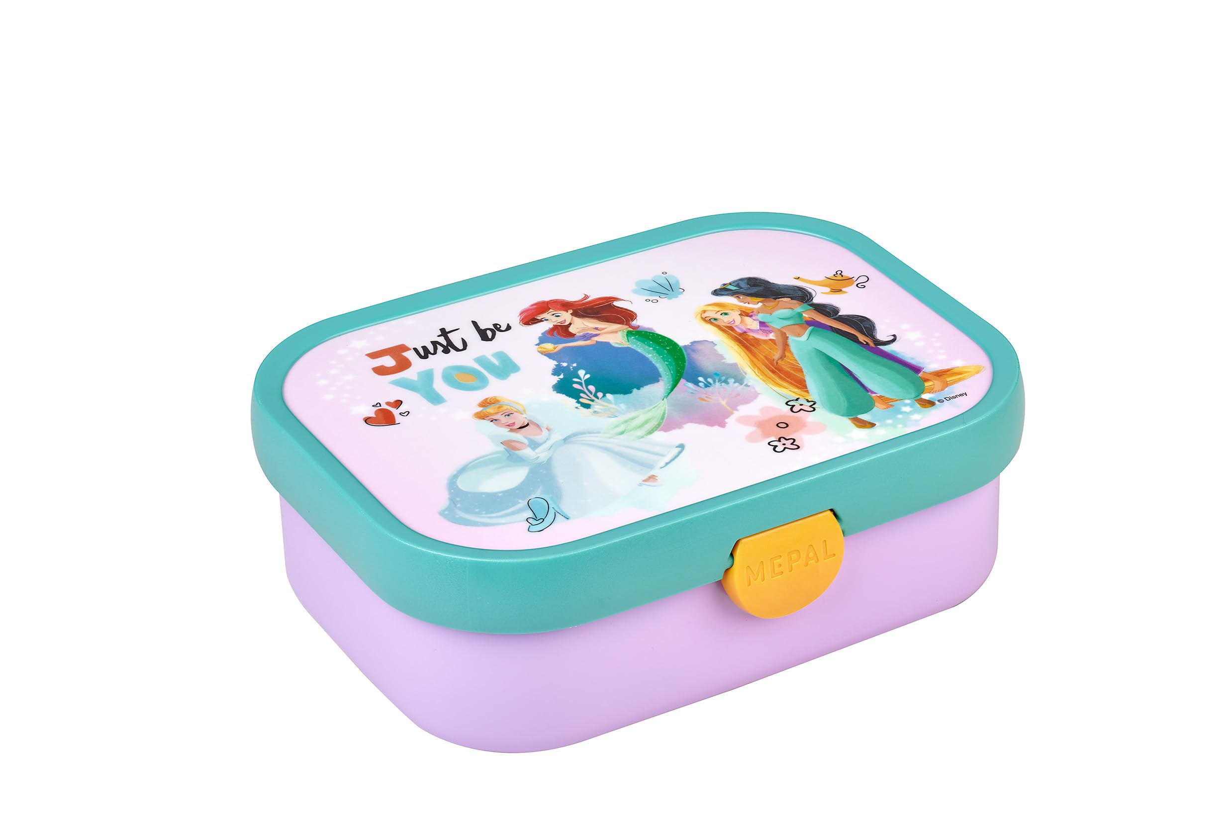 Mepal - Lunch Box Campus - Bento Box for Children - Lunch Box with Bento Compartment & Fork - with Clip Closure - Dishwasher Safe & BPA-Free - 750 ml - Disney Princess
