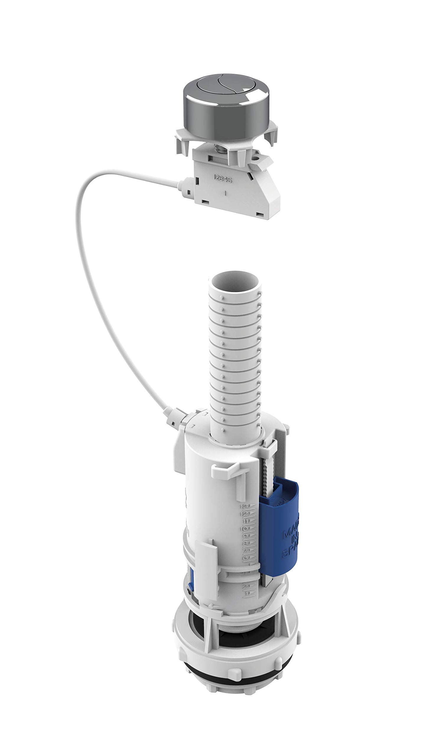 H.&H. IDROSPANIA TECHNIC, 53014 Toilet Cistern Discharger, White and Blue