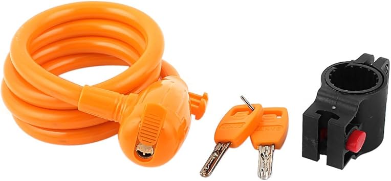 orange bike lock