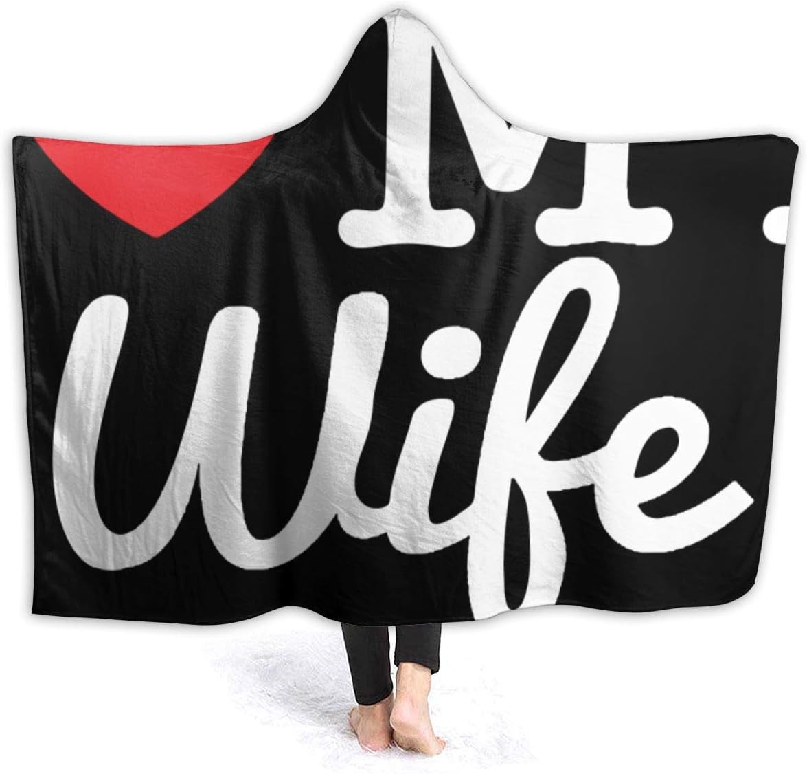 I Love My Wife1 Blanket Theme Oversized Sherpa Fleece