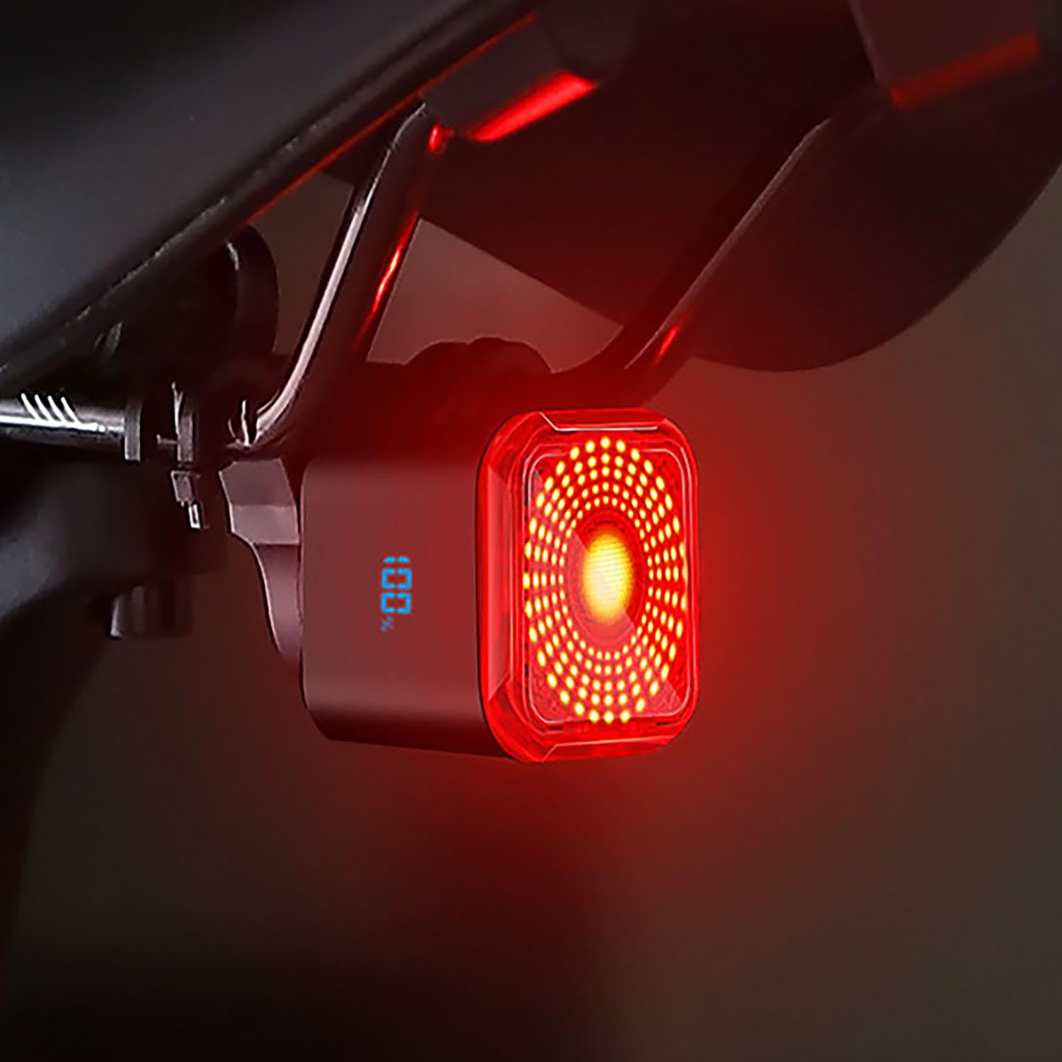 Photo 1 of ?2025 Upgraded Version? Smart Bike Tail Light with Digital Battery Display, 6 Modes Auto Bike Brake Rear Light, Auto Sleep & Motion Activation, IPX6 Waterproof,USB-C Rechargeable LED Warning Light