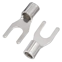 Carkio 100 PCS SNB3.5-4 Non-Insulated Fork Spade