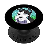 Funny Cute Begging Wolf Dog - Furry Black