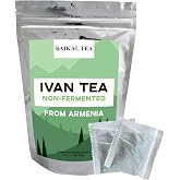 Baikal Tea - Ivan Tea Non-Fermented from Armenia - Organically Grown Willowherb, Fireweed beneath Mount Ararat - 30 Unbleached Teabags