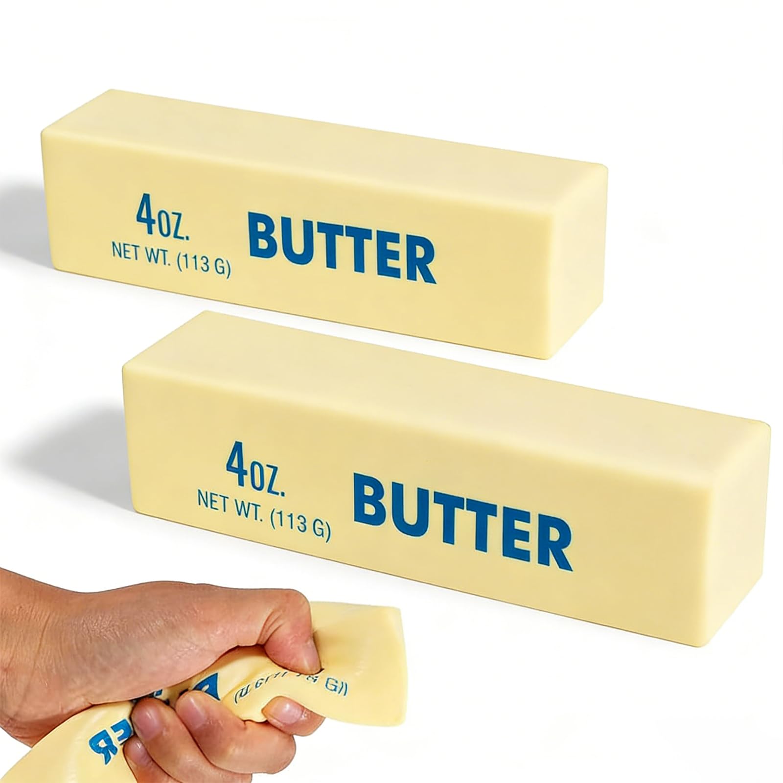 Photo 1 of 2-Pack Slow Rising Butter Squishy Toy Scented Stress Balls for Anxiety Relief, Soft Fidget Sensory Toy for ADHD, Autism, Desk Decor & Party Favor Gift for Adults & Kids