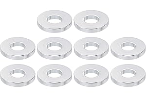 PATIKIL M8 Aluminum Spacers, 10 Pcs Metal Spacer Aluminum 8.5mm ID x 20mm OD x 3mm L Aluminum Spacer Screw Standoff Round for