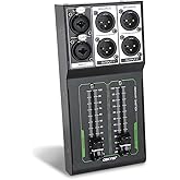 Passive Monitor Volume Controller, XLR 1 Input 2 Output Passive Stereo Studio Controller, No Loss Volume Adjustment Controller Plug and Play for Studio &amp; Home Audio System COKYIS