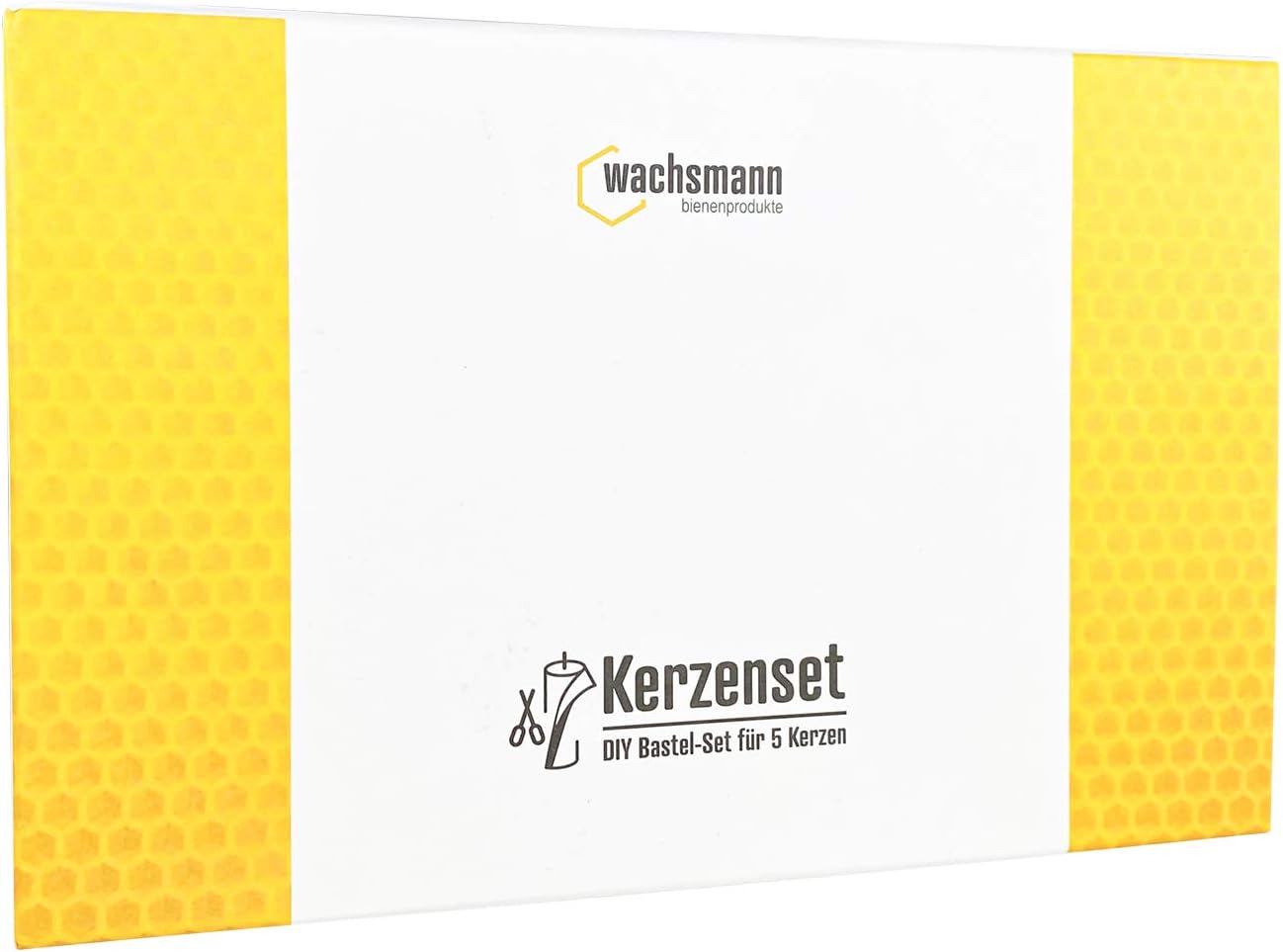 Paint it Red Bienenwachs-Kerzen selber Machen | 100% reines Bienenwachs aus Deutschland | DIY Bastel-Set für 5 Kerzen aus Bienenwachsplatten | Mit Deko-Band und Ausstechformen (wachsmann_gelb)