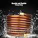 Greenbest Luminous Garden Water Hose, Heavy Duty No Kink w/ Premium 3/4 Aeronautical Nozzle, Bind Belt, Rubber Washers, for Watering lawn Yard/Garden Car Washing Pets Home Cleaning (50FT)