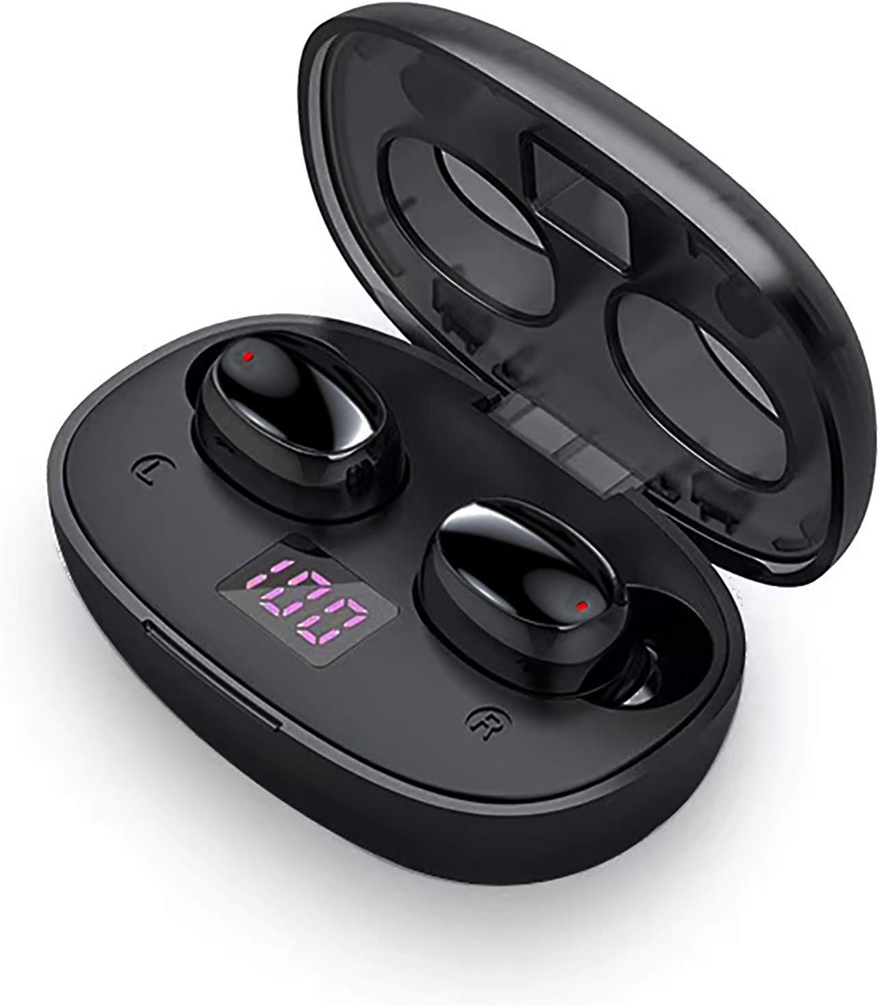 Wireless Earbuds, True Bluetooth 5 Headphones in Ear with Charging Case, Touch Control, IPX5 Waterproof Sports, Workout, Running, Gym Earphones with LED Display