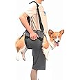 COODEO Dog Carry Sling, Emergency Backpack Pet Legs Support & Rehabilitation Dog Lift Harness for Nail Trimming, Dog Carrier for Senior Dogs Joint Injuries, Arthritis, Up and Down Stairs(M, Black)