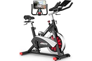 JOROTO Magnetic Exercise Bike, Professional Indoor Cycling Bike, Spinning Bike with Bluetooth and Self-Developed App, 350lbs Weight Capacity & 40 lbs Dual Flywheel, Workout Equipment for Home Gym