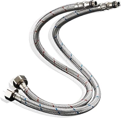 Haiba Pack of 2 Flexi Pipe Tails 500mm M10 x 1/2 British Standard G1/2