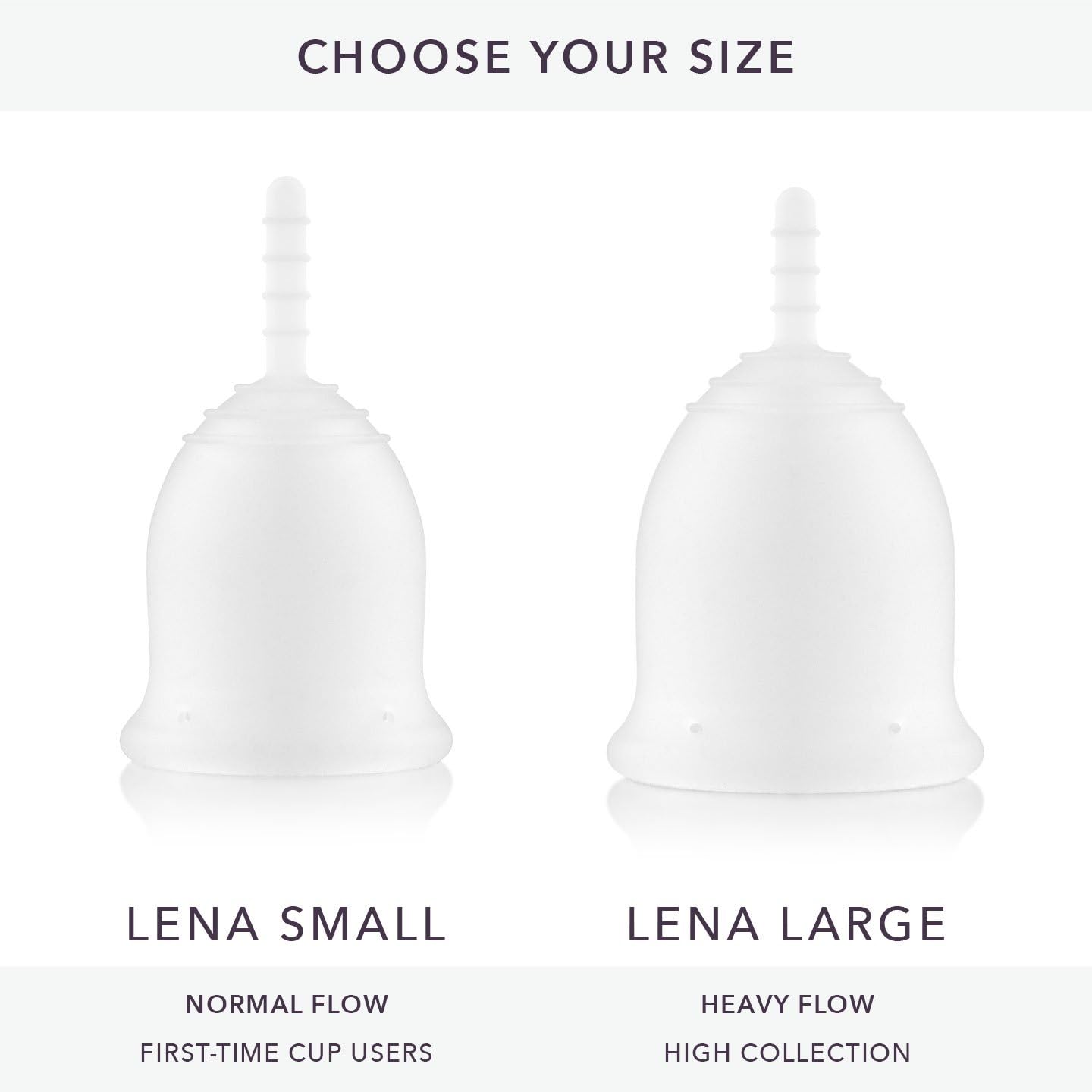 Lena Sensitive Menstrual Cup - Small - Clear - Regular Flow - Soft Beginner Cup - Made in USA - Sensitive Bladders & Period Cramps: Health & Personal Care