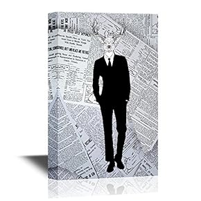 Suits Man with Deer Head in Suits
