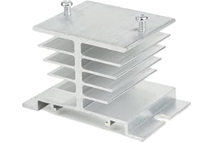 Easycargo Aluminum SSR Heatsink 80x50x50mm Heat Sink Radiator for Cooling SSR Solid State Relay 10-40A (Screws Included) (80m