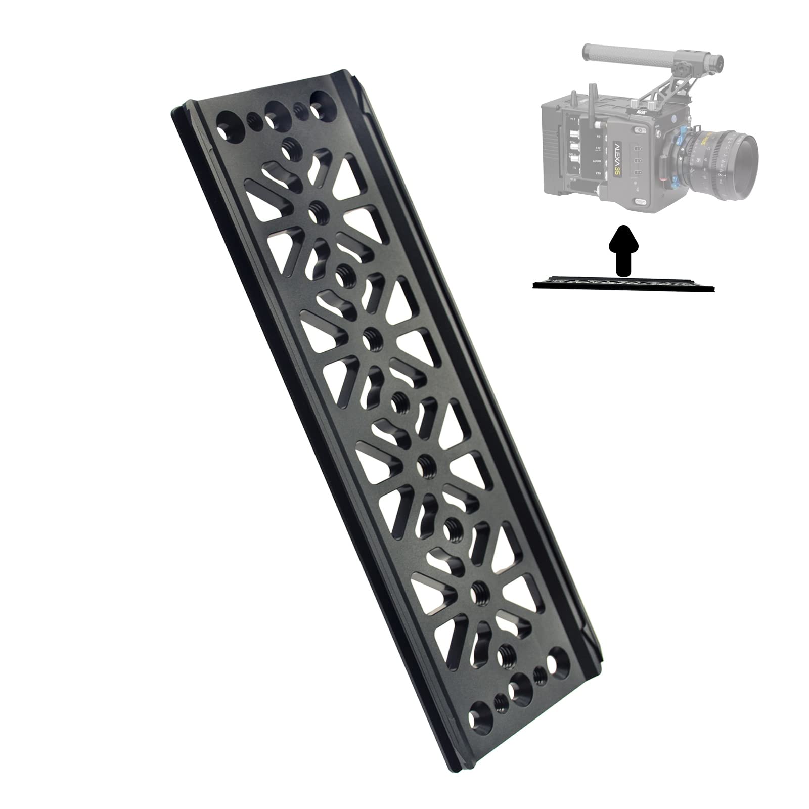 DF DIGITALFOTO Camera Dovetail Plate, Compatible with ARRI ALEXA 35, Mounting on Trinity, DJI RONIN 2, TIFFEN Steadicam M-2 etc., with Anti-off Design, Max. Load 50kg, 25 * 8.96cm, Lightweight