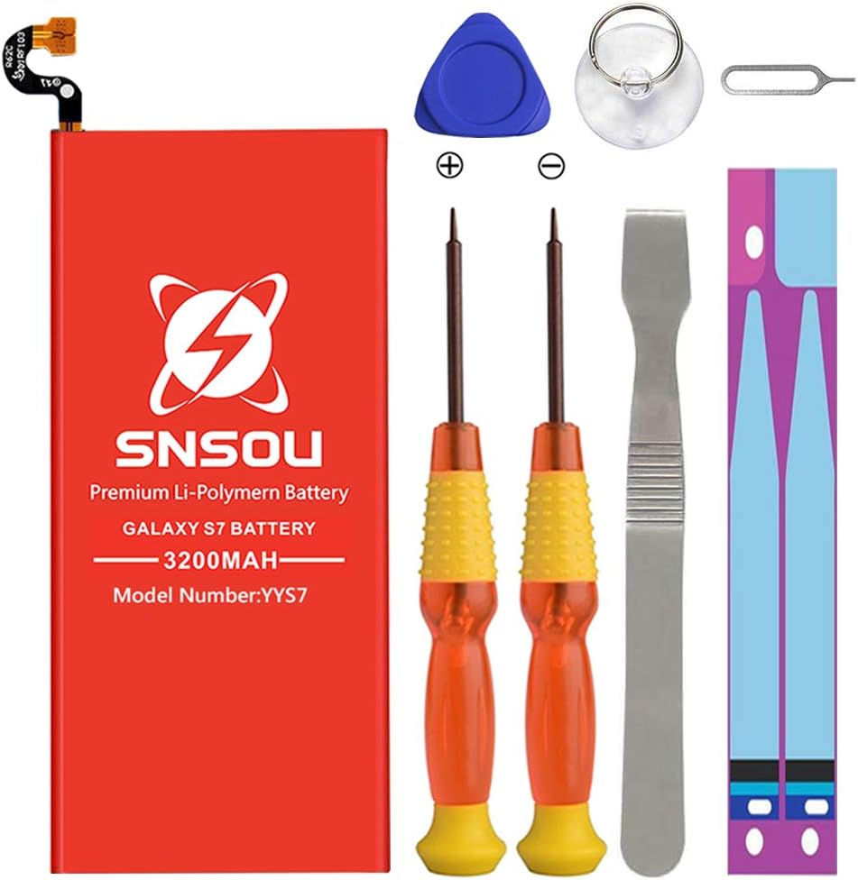 Galaxy S7 Battery, [Upgraded] SNSOU 3200mAh EB-BG930ABE Li-Polymer Replacement Battery for Samsung Galaxy S7 SM-G930 G930V G930T G930A G930P with Repair Replacement Kit Tools: Home Audio & Theater