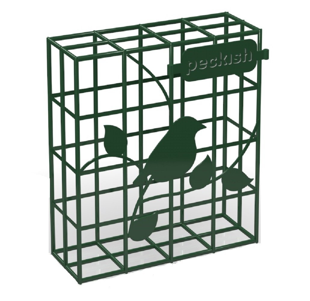 Peckish 60053036 Complete Suet Cake Bird Feeder, Green, 13.0 cm*5.0 cm*12.0 cm