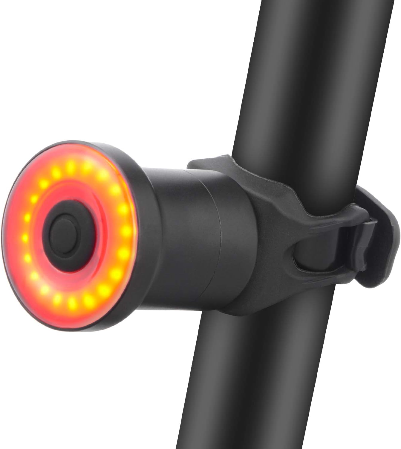 YELIN Bike Taillight Smart Rechargeable Bicycle Rear Light IPx6 Waterproof Cycling Safety Light Auto ON/Off Durable Metal Light for Seatpost