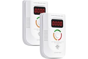 ATEONY Carbon Monoxide Detector AC Plug in, CO Gas Monitor Alarm for Travel Plug in Wall, CO Sensor Detector with LED Digital Display for Home,Depot,Test Button (2)