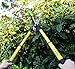 TELESCOPING 22'' HEDGE CLIPPERS - Sharp, Easy to Use Carbon Steel Garden Shears Absorb Shock, Resist Corrosion - Hardened Manual Telescoping Hedge Trimmer for Professional Gardening and Landscaping