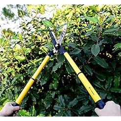 Alternative view of TELESCOPING 22'' HEDGE CLIPPERS - Sharp, Easy to Use Carbon Steel Garden Shears Absorb Shock, Resist Corrosion - Hardened Manual Telescoping Hedge Trimmer for Professional Gardening and Landscaping