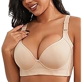 Akvala Plus Size Push Up Bras for Women Hide Back Fat Smoothing Bra Underwire Support Bras 34B to 46DD